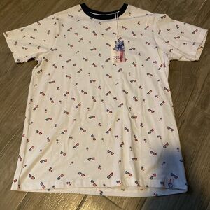 Free planet star & stripes men’s short sleeve t-shirt.